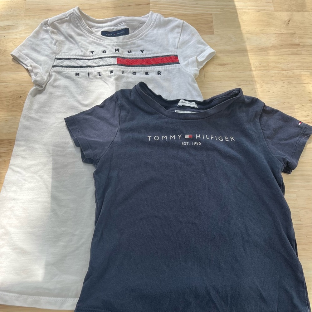 Tommy Hilfiger Kids' Navy Tee and White T-Shirt Dress. 3T